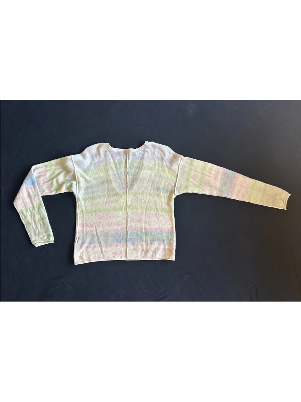 Free People Cashmere Light Pastel Tie-Dye V-Neck Women's Sweater XS - Picture 3 of 15